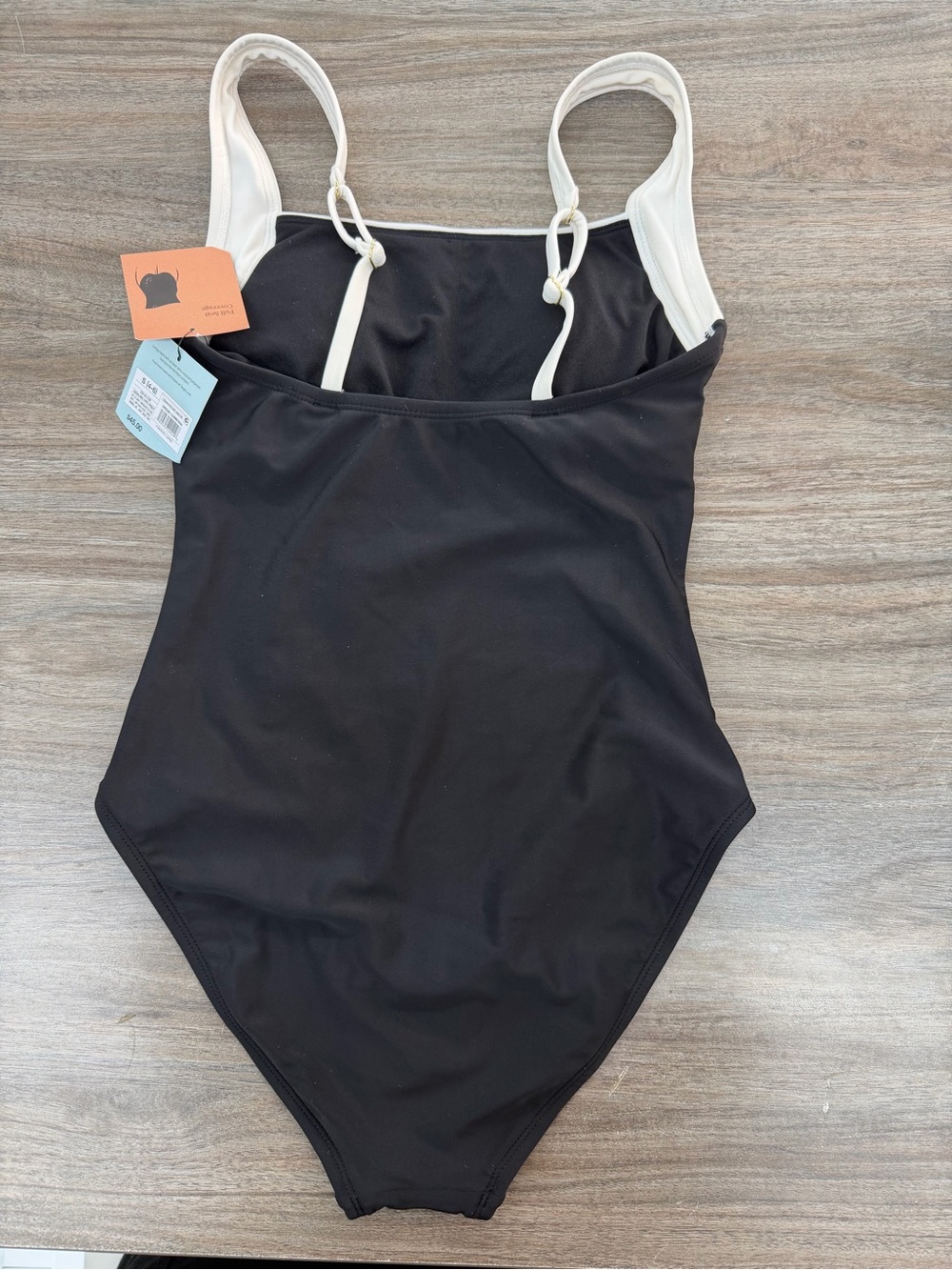 Target Black One-Piece Swimsuit with White Straps - Picture 2 of 4